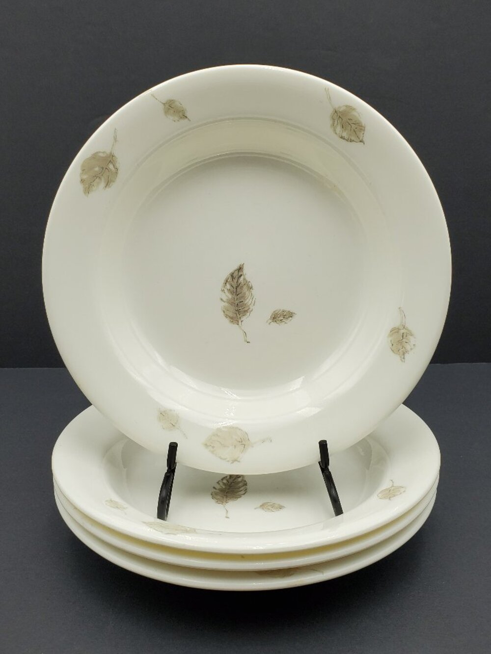 Corelle Luxe Autumn in Hanover Rim Soup Bowls Corning Leaf Rimmed Salad Bowls